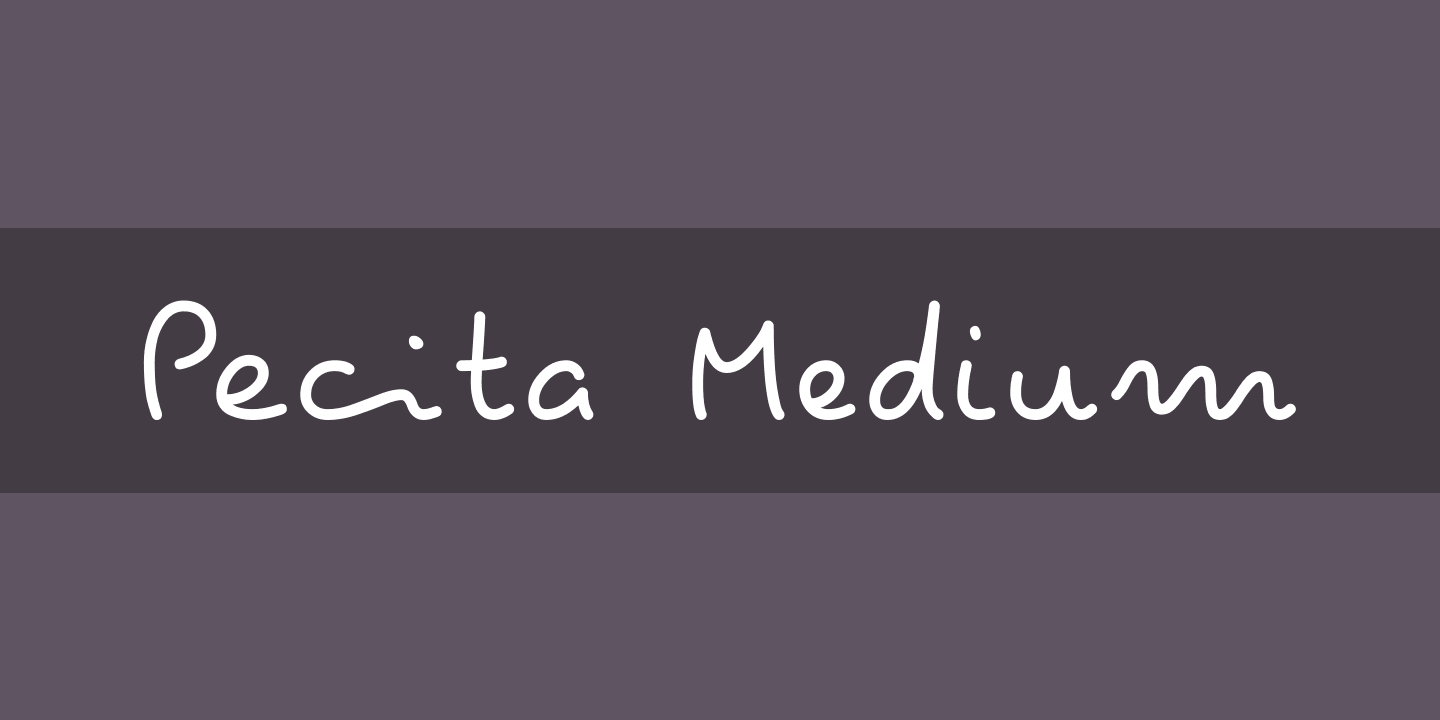 Beispiel einer Pecita Regular-Schriftart